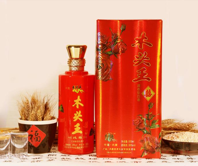 38度木头王纯酿精品婚庆白酒500ml
