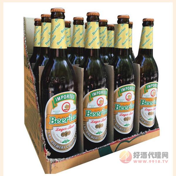 老挝啤酒黄啤640ml瓶装