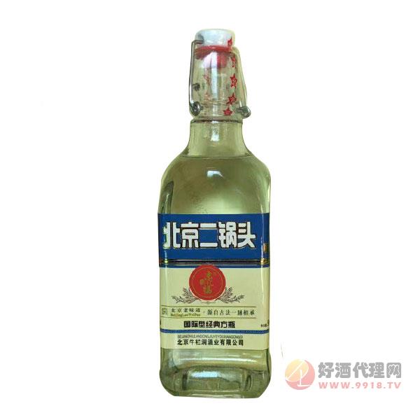 北京二锅头国际型经典方瓶500ml蓝标