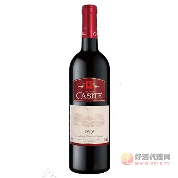 康帝法国卡斯特西拉干红葡萄酒13度750ml