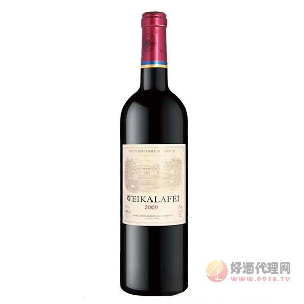 康帝法国威卡拉菲西拉干红葡萄酒2009-13度750ml