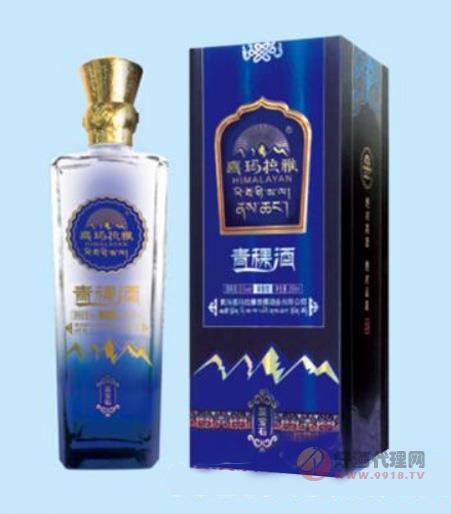 喜玛拉雅青稞酒蓝宝石53度250ml清香型瓶装