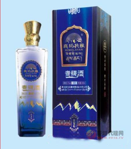 喜玛拉雅青稞酒蓝宝石53度500ml清香型瓶装