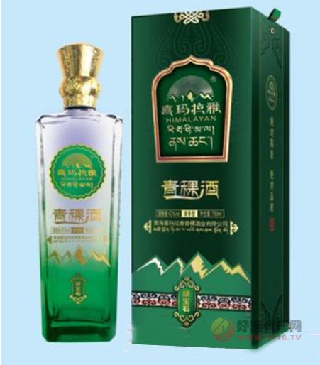 喜玛拉雅青稞酒绿宝石42度750ml清香型瓶装