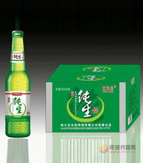 冰韵啤酒臻典纯生韵啤酒330mlX24瓶