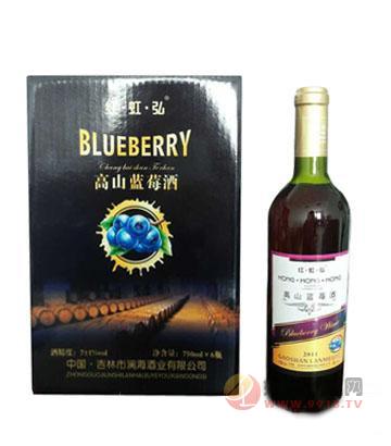 高山蓝莓酒750mlx6-7°