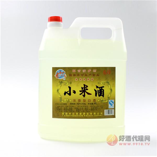 红高粱浓香小米酒42度4L