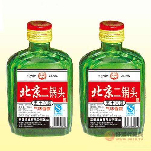 北京二锅头五十六度（小绿）酒100ml