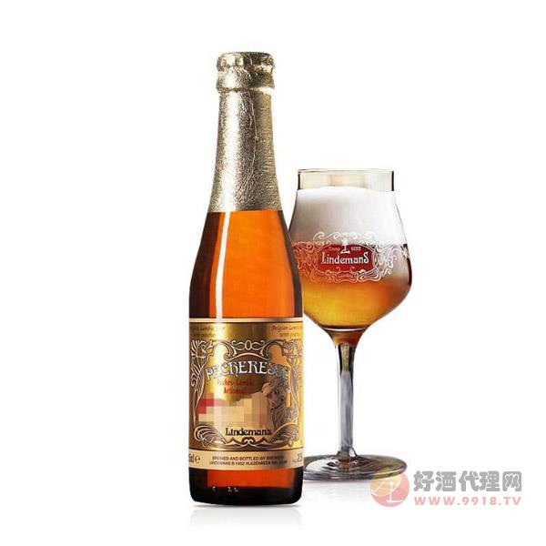 比利时精酿水果味啤酒林德曼桃子啤酒250ml×24瓶