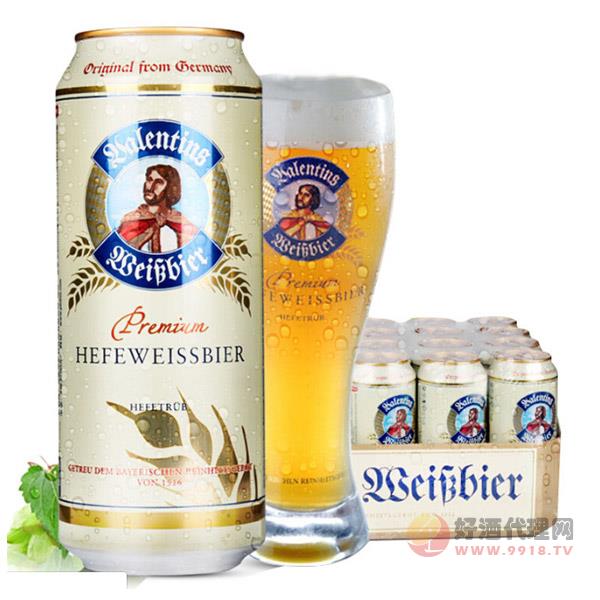 德国瓦伦丁小麦白啤酒500ml×24听