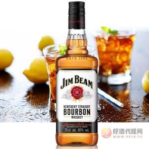 美国原装JIM-BEAM白占边波本威士忌750ml