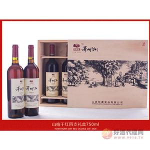 泽州红山楂干红四支礼盒750ml