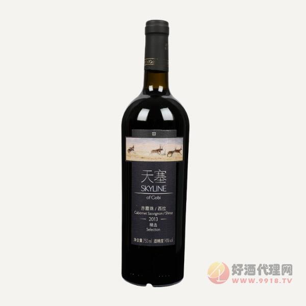 天塞精选赤霞珠-美乐干红葡萄酒750ml
