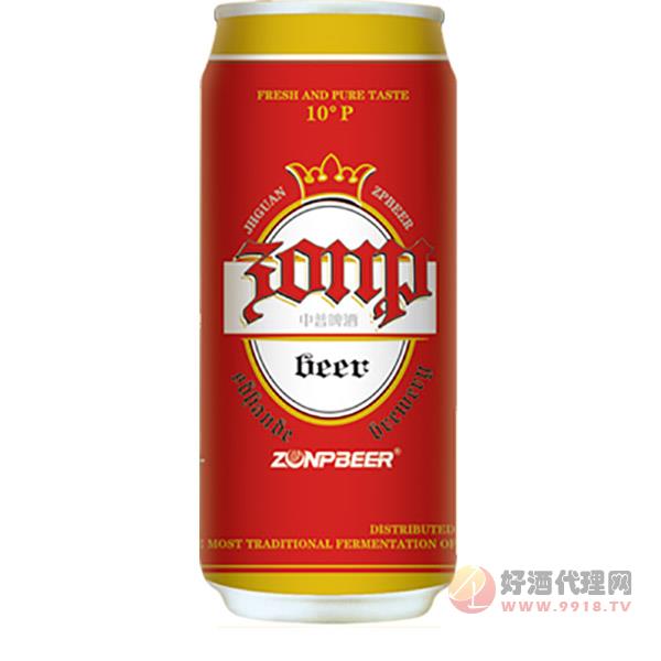 10°p金红冠中普啤酒500ml