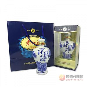 蒙山景花瓷浓香型白酒38度500ml