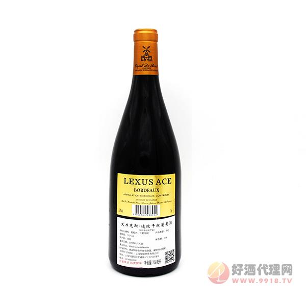 艾利克斯 凌致干红葡萄酒750ml反面