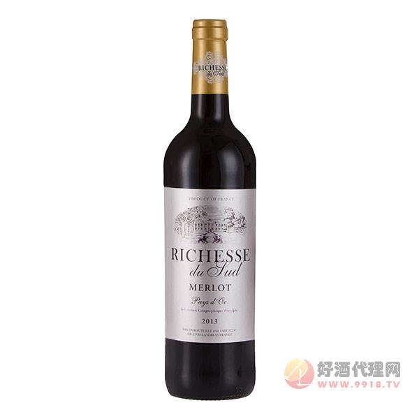 法国瑞斯银爵梅洛红葡萄酒750ml