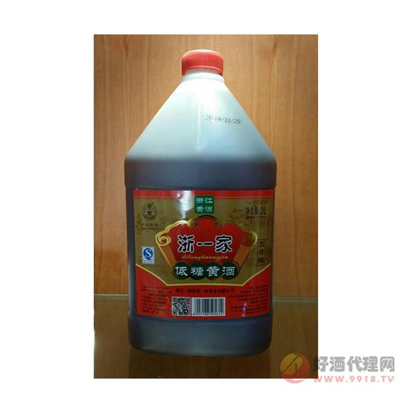 浙一家低糖黄酒-五年陈3L