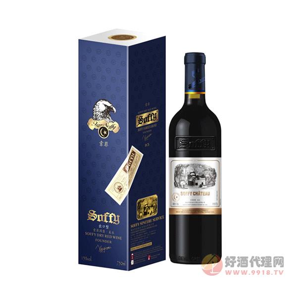 索菲酒堡·美乐干红卡盒(95)750ml