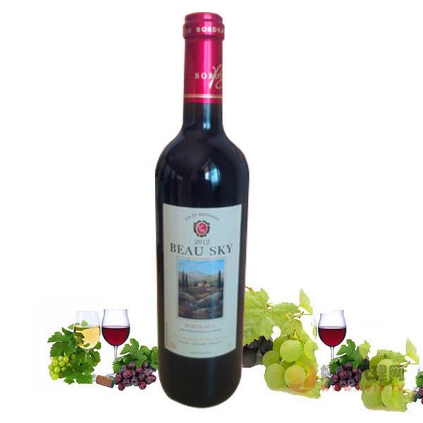 法国波尔多干红葡萄酒2012