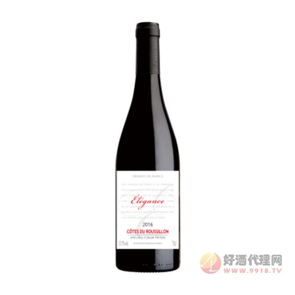 鲁西荣优雅红葡萄酒