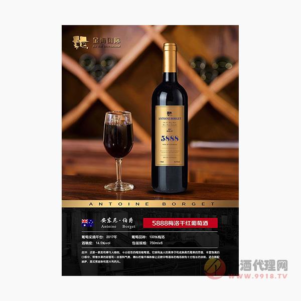 金海国际5888梅洛葡萄酒750ml