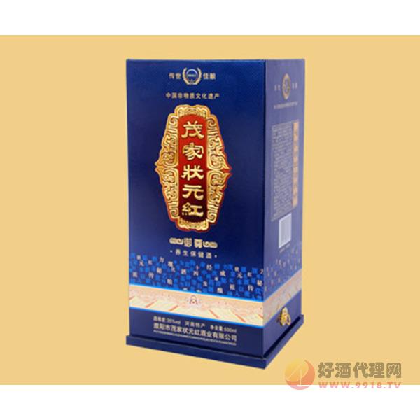茂家状元红酒盒装500ml