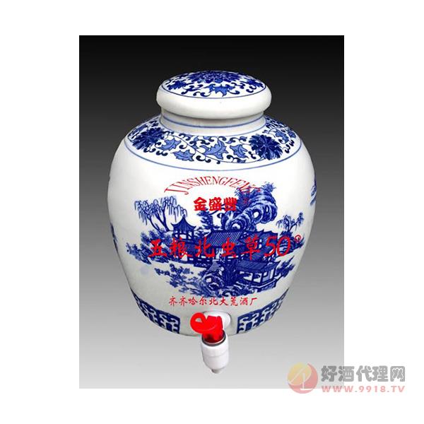 北大荒坛装酒五粮北虫草50°