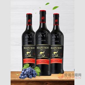 巴布袋鼠西拉半干红葡萄酒