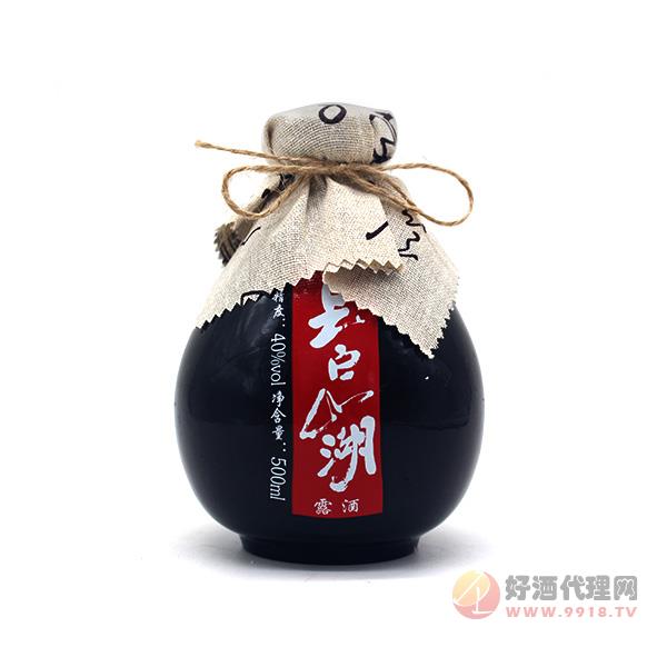 长白山湖小黑坛酒500ml