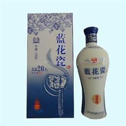 20年柔和蓝花瓷白酒500ml