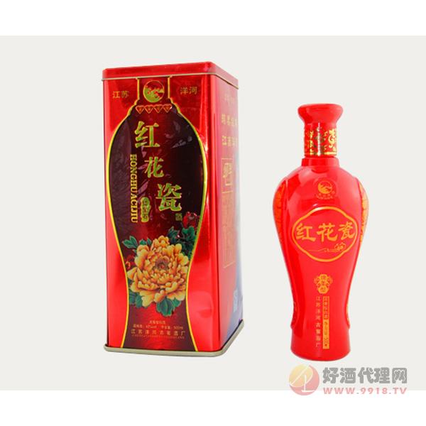 古窖红花瓷红瓶酒500ml