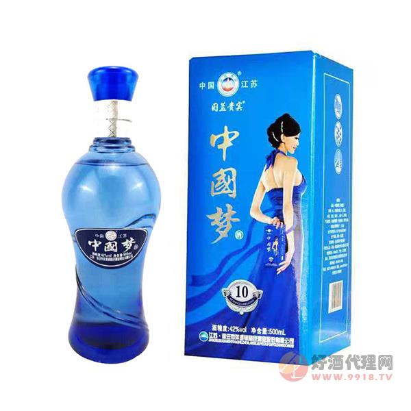 蓝色42度中国梦酒500ml