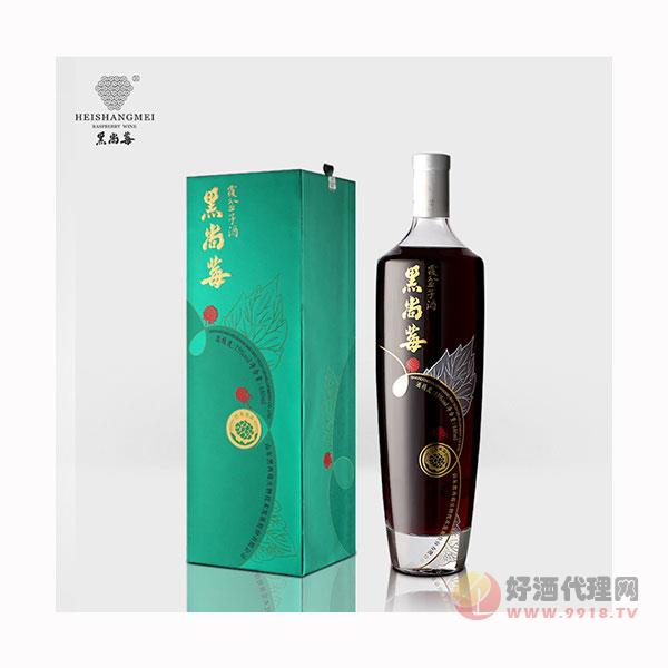 黑尚莓树莓酒-15度覆盆子酒尚品酒果酒加强型红酒680ML礼盒装