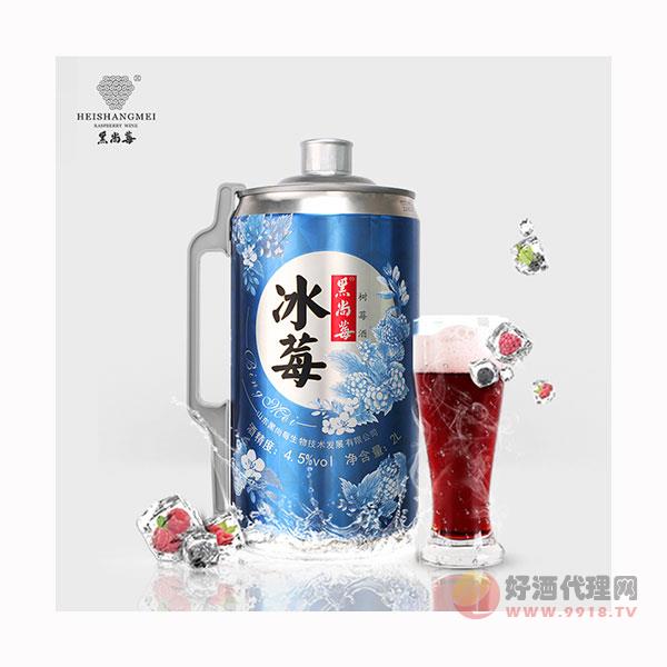 黑尚莓冰莓酒-4.5度树莓酒果酒微起泡酒2L桶装