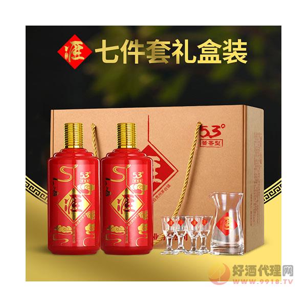 酒匪三爷-酱香型婚宴白酒整箱礼盒装53度纯粮食陈年酿造原浆老酒