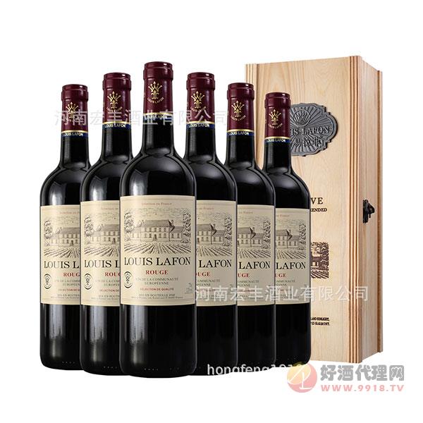 路易拉菲红酒-法国原瓶原装进口六支木盒干红葡萄酒
