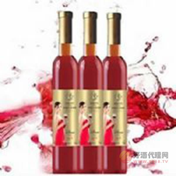 美容玫瑰冰红葡萄酒-(1)