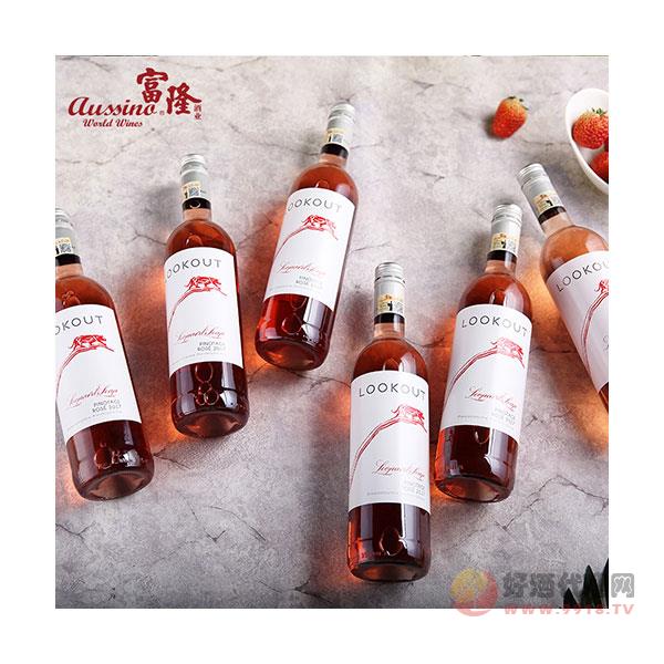 富隆酒业-南非原瓶进口猎豹庄品诺塔吉粉红葡萄酒750ml_6支