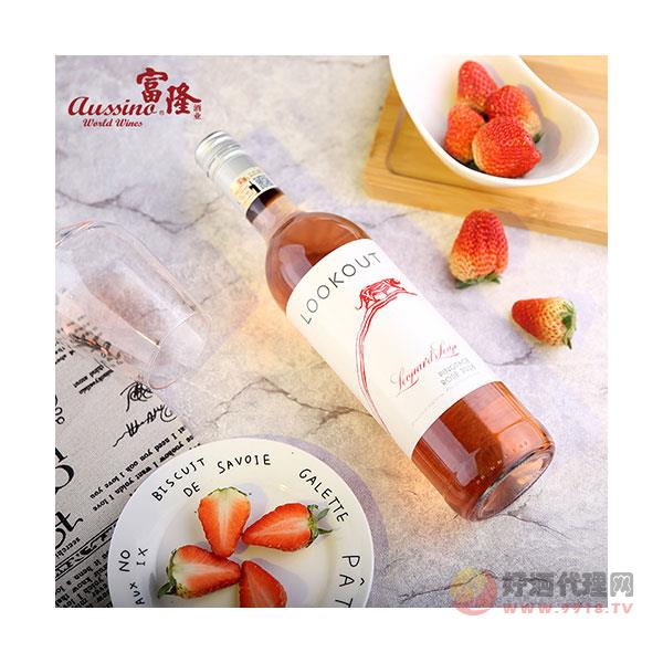 富隆红酒-南非原瓶进口-猎豹庄品诺塔吉粉红葡萄酒750ml
