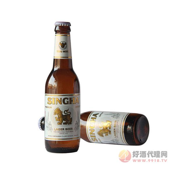 泰国原装进口-胜狮啤酒-330ml_24瓶-SINGHA