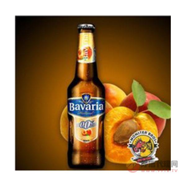 荷兰进口-Bavaria宝华利无醇桃子味啤酒330ml_24瓶-整箱-无酒精