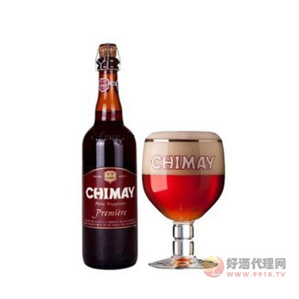 比利时进口啤酒修道院CHIMAY智美红帽750ml_12瓶