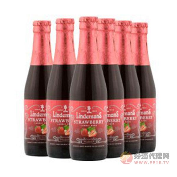 比利时林德曼草莓兰比克水果啤酒-精酿啤酒250ml_24瓶装