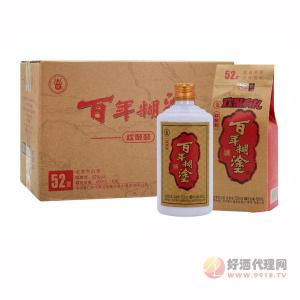 百年糊涂52度欢聚装450mL6瓶-贵州红高制国产浓香型高度白酒整箱