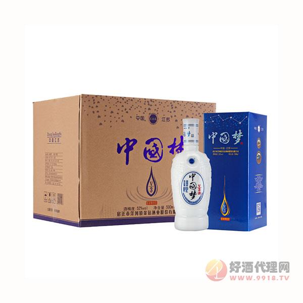 中国梦白酒纯粮食原浆浓香型52度酒水500mlX6瓶整箱