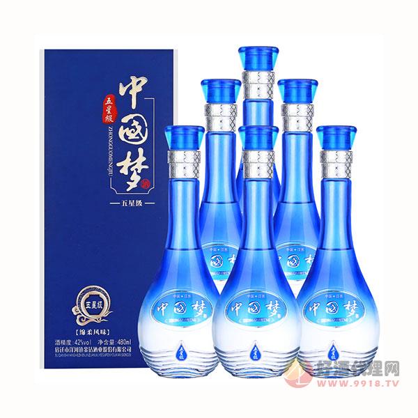 中国梦白酒整箱纯粮食原浆浓香型42度酒水480mlX6瓶高梁白酒