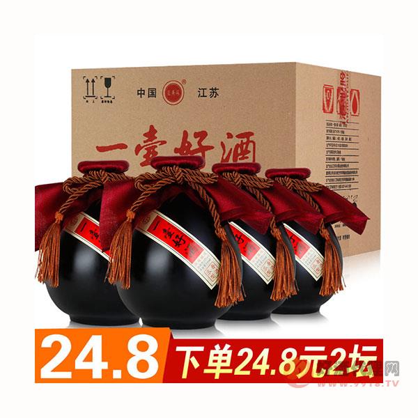 白酒整箱浓香型一壶好酒原浆酒52度酒水500ml_2坛纯粮食白酒