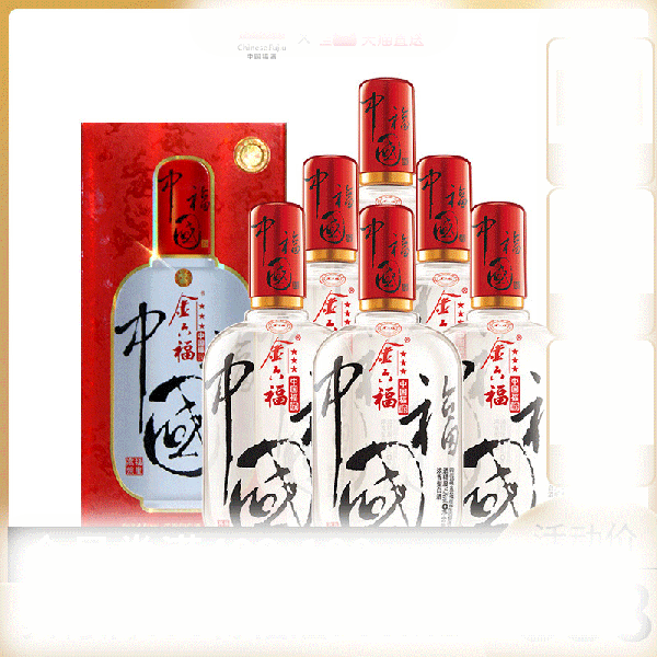 金六福三星-中国福-42度-500mL_6瓶-浓香型白酒整箱