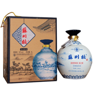苏州园林留园52度白酒浓香型姑苏特产钱义兴老酒坊收藏送礼特色酒